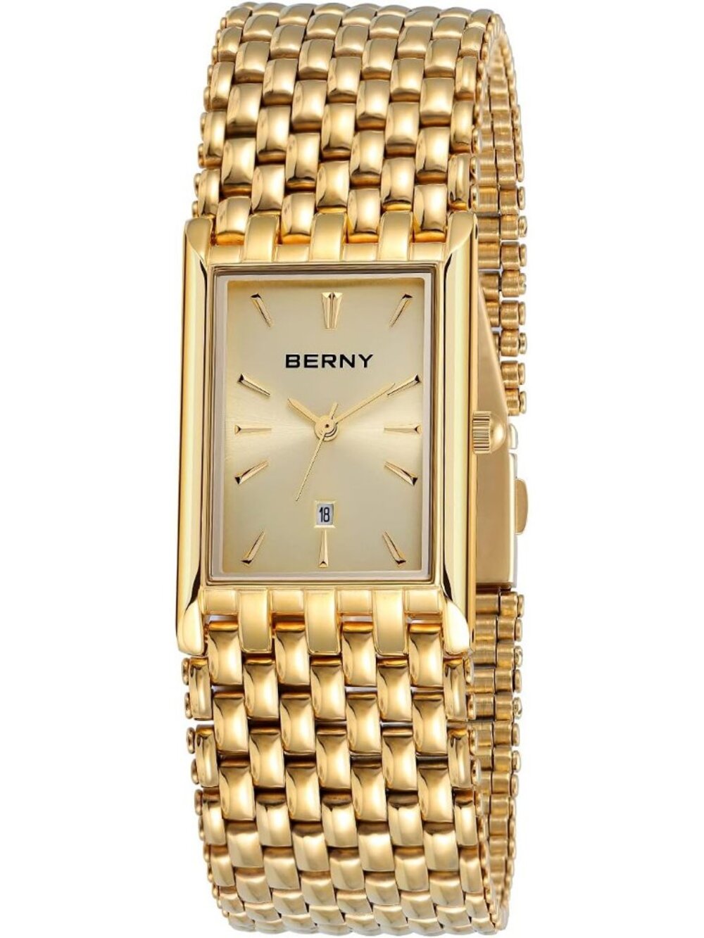 Men's Gold Date Japanese Quartz Waterproof Luxury Casual Classic Wrist Watches - Picture 1 of 6